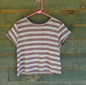 Forever 21 Short Sleeve Crop Top